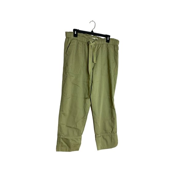 Frye Pants - Frye Womens Size 28 Anthropologie Army Green Paper Bag Waist Capri Pants Pull On